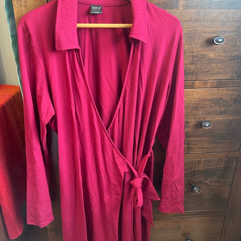 Miik XL Tierney Bordeaux Wrap Dress